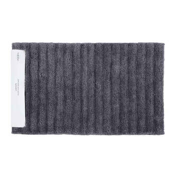 Algodon Polyester Lawson Plush Bath Runner Non-Slip Soft Mat Ebony 50x100cm