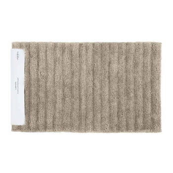 Algodon Polyester Lawson Plush Bath Runner Non-Slip Soft Mat  Taupe 50x100cm