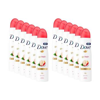 12PK Dove Antiperspirant Deodorant Body Spray Apple Tea 250ml