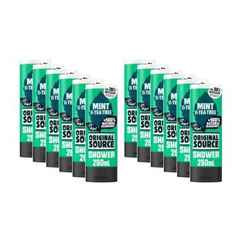 12PK Original Source Mint Teatree Vegan Shower Gel Body Wash 250ml