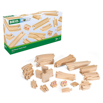 50pc Brio World Wooden Train Tracks Pack Kids/Children Toy 3y+