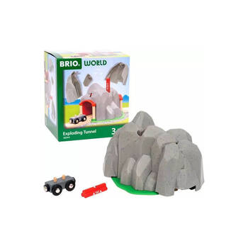 3pc BRIO Dynamite Mountain Tunnel Kids/Children - Grey 3y+