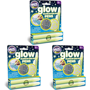 3PK Brainstorm Toys Glow Creations Glow-In-The-Dark Pens 6y+