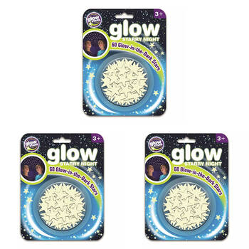 3PK Brainstorm Toys Glow Starry Night Stars Kids/Children 3y+