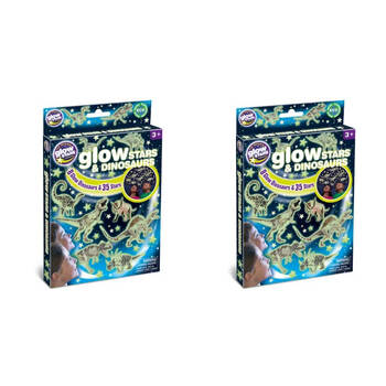 2PK Brainstorm Toys Glow In The Dark Stars & Dinosaurs Kids 3y+