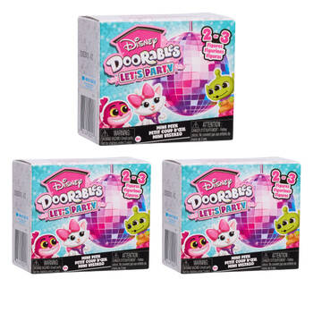 3PK Doorables Disney Collectable Figures Pop Up Party Surprise Mini Peek Set 5y+