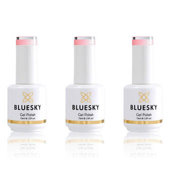 3PK Bluesky 80546 Grapefruit Sparkle Gel Nail Polish Manicure/Pedicure 15ml