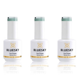3PK Bluesky 80570 Sage Scarf Gel Nail Polish Manicure Colour UV LED Lacquer 15ml