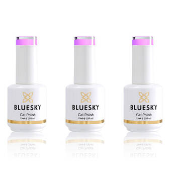 3PK Bluesky 80597 Beckoning Begonia Gel Nail Polish Manicure Colour Laquer 15ml