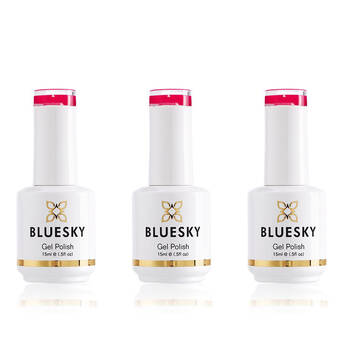3PK Bluesky 80637 Gel Nail Polish Pink Leggings Manicure Colour UV LED Lacquer 15ml