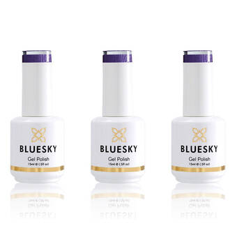 3PK Bluesky 80543 Violette Sparkle Gel Nail Polish Manicure Colour Laquer 15ml
