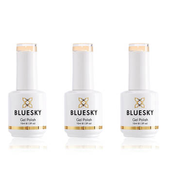 3PK Bluesky Gel Polish Pure Vanilla Manicure/Pedicure Colour UV LED Lacquer 15ml