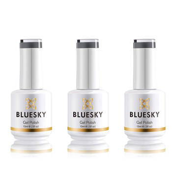3PK Bluesky KA3347 Dark Coin Gel Nail Polish Manicure Colour UV LED Lacquer 15ml