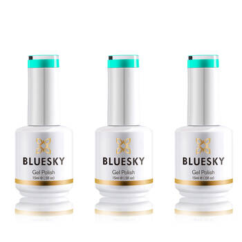 3PK Bluesky KA3799 Light Jade Gel Nail Polish Manicure Colour UV LED Lacquer 15ml