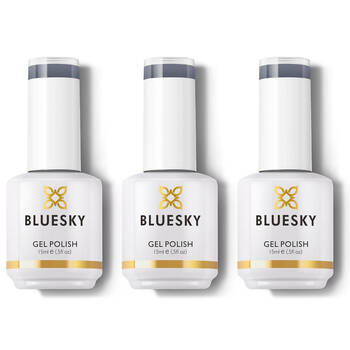 3PK Bluesky Riverstone Nail Polish Manicure/Pedicure Colour UV LED Lacquer 15ml