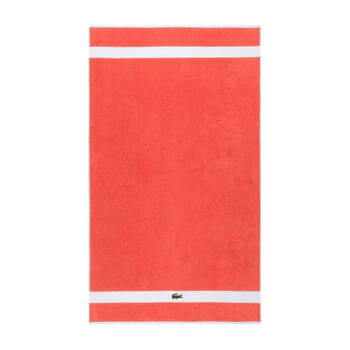 Lacoste L Casual Bath Sheet Absorbent 100% Cotton 450gsm 90x150cm Red