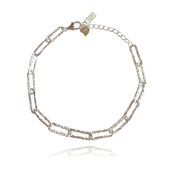 Culturesse Blanc 19cm Minimalist Chain Bracelet - Silver