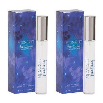 2PK Britney Spears Midnight Fantasy EDP Eau De Parfum Spray For Women 15ml