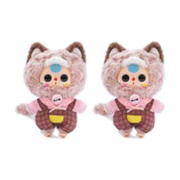 2x Baby Three Kitten Wardrobe Plush Blind Box Surprise Fun Toy Assorted