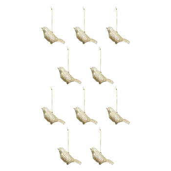 10PK LVD Decoration Hanging Bird Plastic Ornament Holiday Decor 12cm