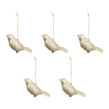 5PK LVD Decoration Hanging Bird Plastic Ornament Holiday Decor 12cm