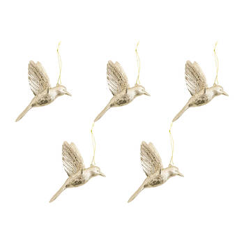 5PK LVD Decoration Flying Bird Plastic Hanging Ornament Holiday Decor 11.5cm