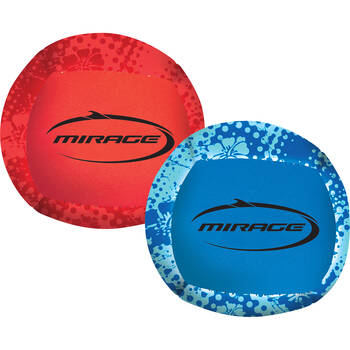2pc Mirage Mini Neoprene Beach Balls Kids Outdoor Water Toy Set Orange/Blue