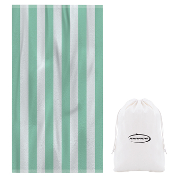 Mirage Sand Towel Striped Teal/White