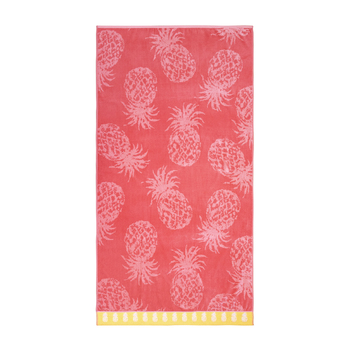 Tommy Bahama Pineapple Passion 91x173cm Cotton Beach Towel - Coral/Peach