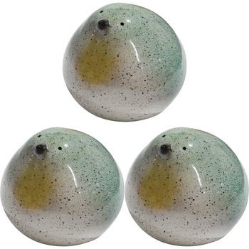 3PK LVD Ceramic Birdie Ornament Medium Decorative Home Decor Sky