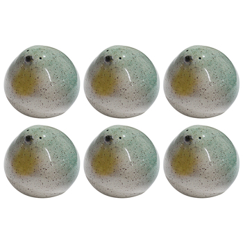 6PK LVD Ceramic Birdie Ornament Medium Decorative Home Decor Sky