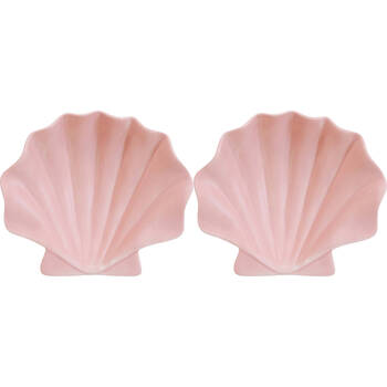 2PK LVD Shell Plate Ceramic Home/Lounge Decor 17cm Nude