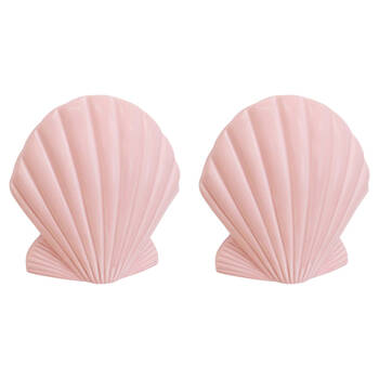 2PK LVD Shell Ceramic Figurine Home/Lounge Decor Medium Salt