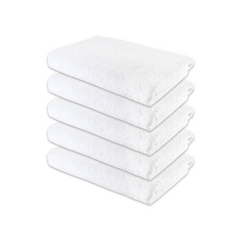 5PK Jason Commercial J-Dry Supreme Bath Towel 70x140cm - White