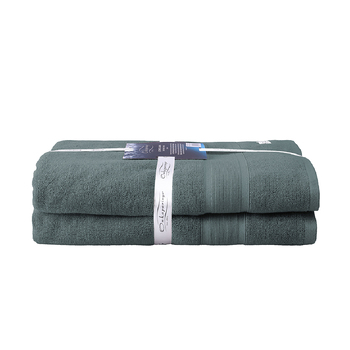 2PK Ultimate Alanya Bath Sheet/Towel 550Gsm Slate