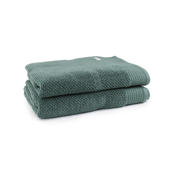 2pc Onkaparinga 90x167cm Avalon Bath Sheet 550GSM Fir Green