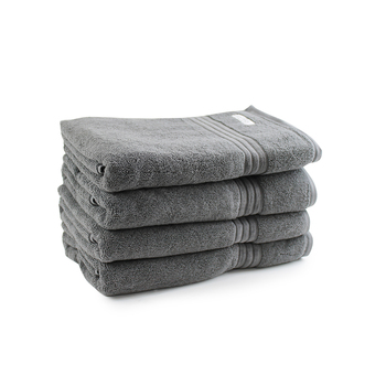 4pc Onkaparinga 69x140cm Flinders Bath Towel 600GSM Charcoal