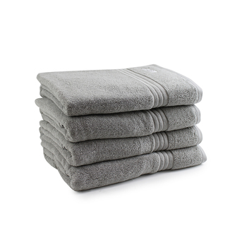 4pc Onkaparinga 69x140cm Flinders Bath Towel 600GSM Grey