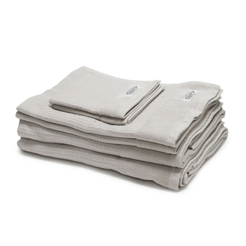 6pc Onkaparinga Mossman Cotton Bath/Face/Hand Towel Set - Silver