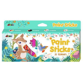 Avenir Paint Sticks 12 Colours Kids Art Activity 3y+