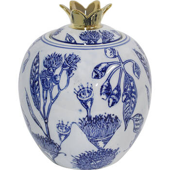 LVD Porcelain Jar Tabletop Home Decor 18cm Flowering Gum Bud