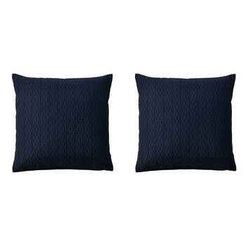 2PK Bianca Burleigh Ink  European Soft Pillowcase 65x65cm Blue