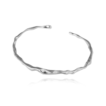 Culturesse Be The Flow Artisan 5cm Bangle Bracelet - Silver