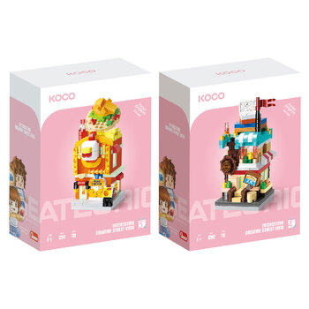 283pc Koco Fried Chicken Restaurant and 280pc Comic Book Store Kids Toy 6y+