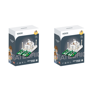 2x 539pc Koco Taj Mahal Kids/Children Building Bricks Toy 6y+