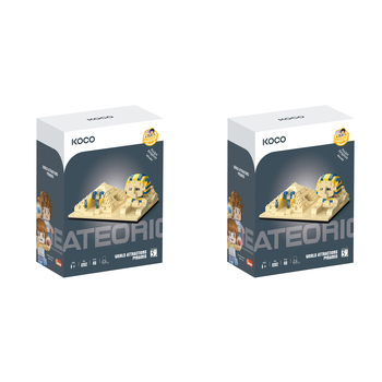 2x 410pc Koco Pyramid Kids/Children Building Bricks Toy 6y+