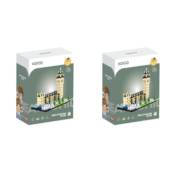 2x 523pc Koco Big Ben Kids/Children Building Bricks Toy 6y+