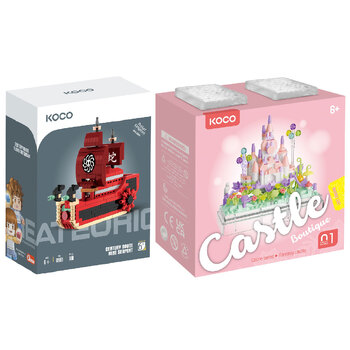 300pc Koco Ship and 414pc Castle Dream Astle Kids/Children Toy 6y+
