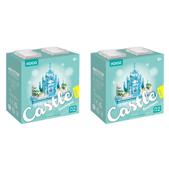 2x 381pc Koco Castle  Ice and Snow Castle Kids Building Bricks Toy 6y+