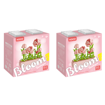 2x 349pc Koco Preserved Fresh Flower Rose Kids Building Bricks Toy 6y+